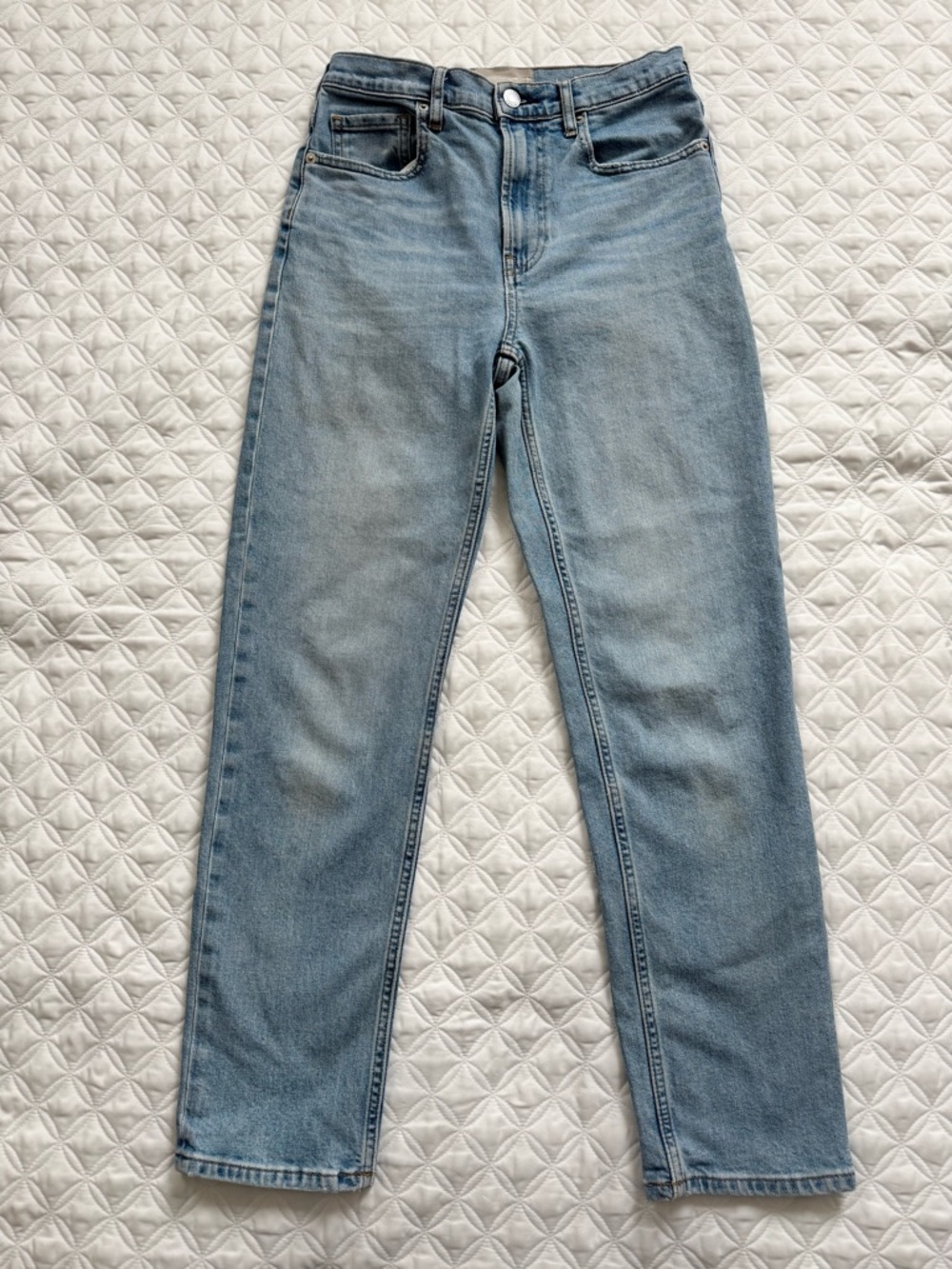 Everlane The Cheeky Jean Light Blue High-Rise Straight Leg Jeans Size 27 Regular